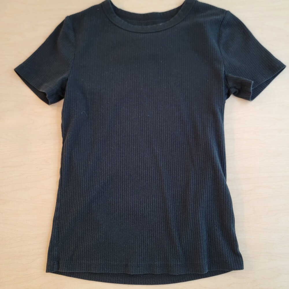 A new day Ribbed Black Tee Shirt Women's Small